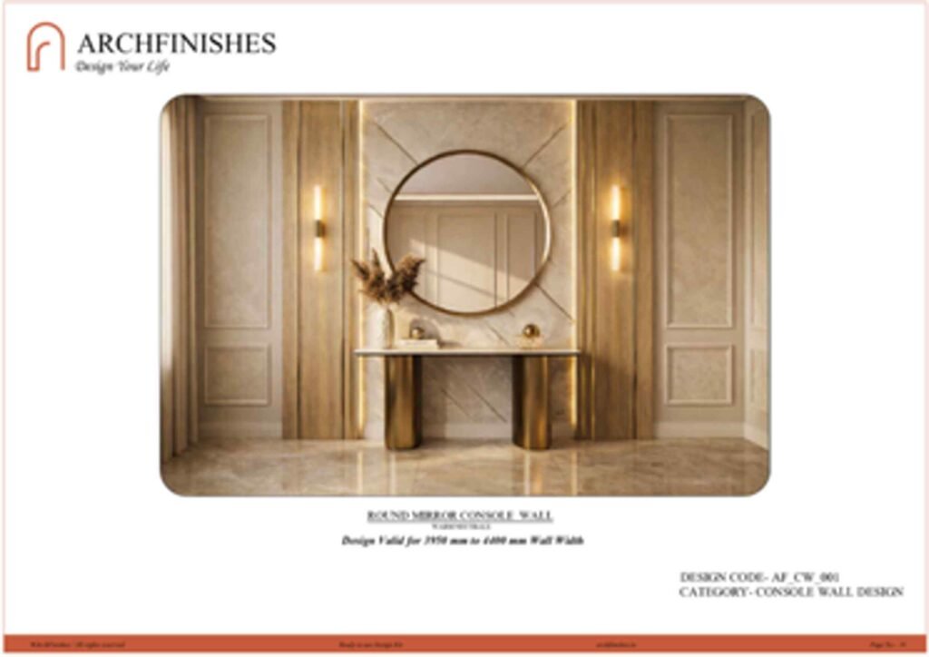 Round Mirror Console Wall – Console Wall Design Kit - 2