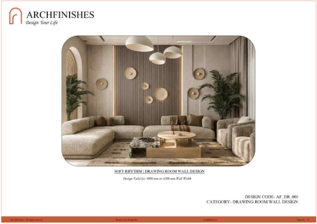 Soft Rhythm – Drawing Room Wall Design Kit - 2