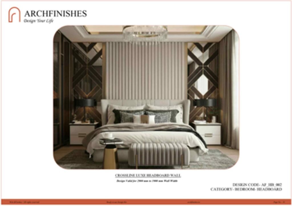 Crossline Luxe – Headboard Wall Design Kit - 2