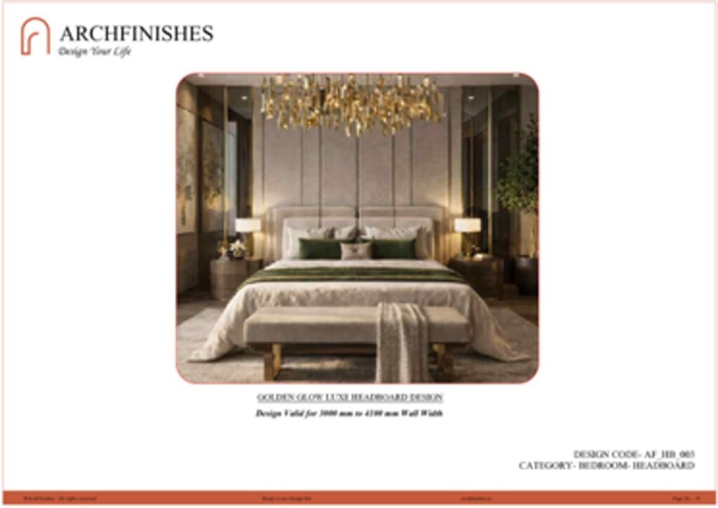 Golden Glow Luxe – Headboard Wall Design Kit - 2