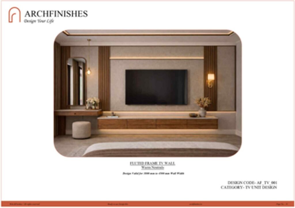 Fluted Frame – TV Unit Wall Design Kit - 2