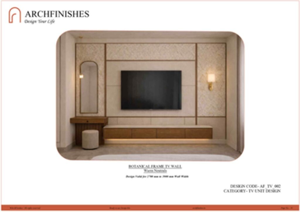 Botanical Frame – TV Unit Wall Design Kit - 2