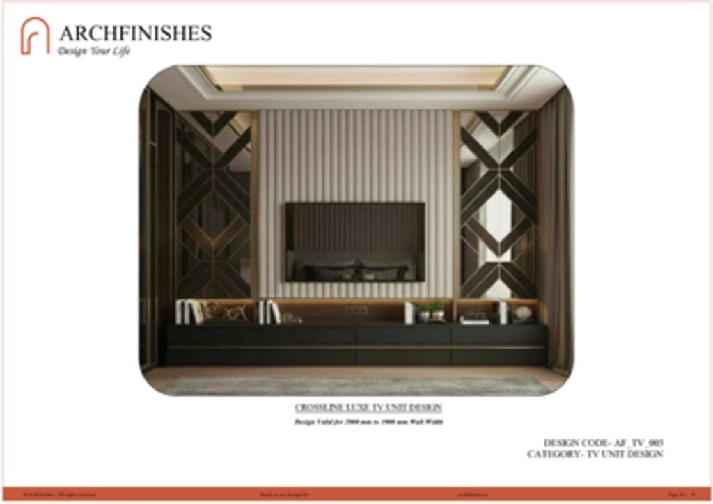 Crossline Luxe – TV Unit Wall Design Kit - 2